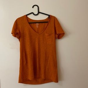 J.Crew Linen v-neck pocket T-shirt